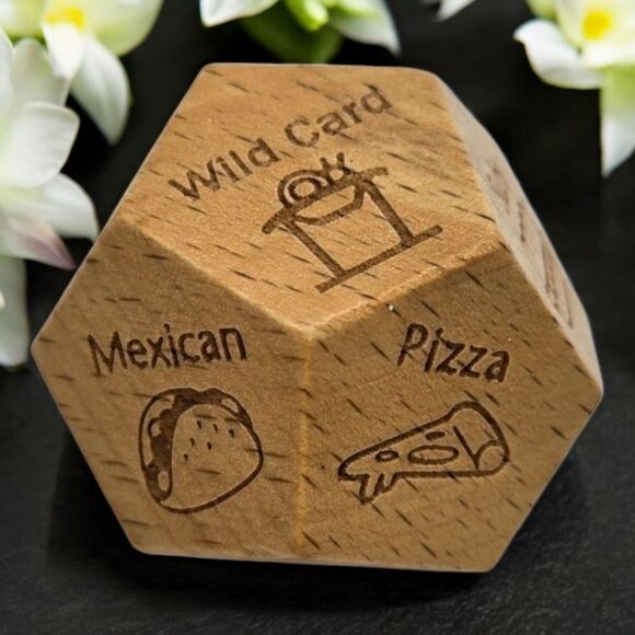 New Date Night Decision Dice Family Food Game 12 Choice Pizza Steak Pasta - Picture 1 of 5